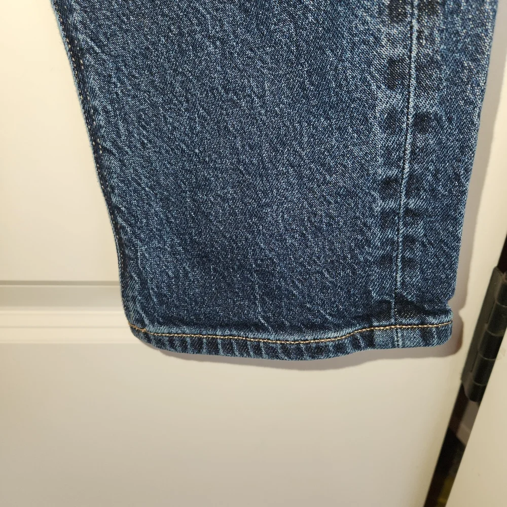 American Eagle Super High Rise Ankle Straight Dark Wash Size 00 Short Stretchy